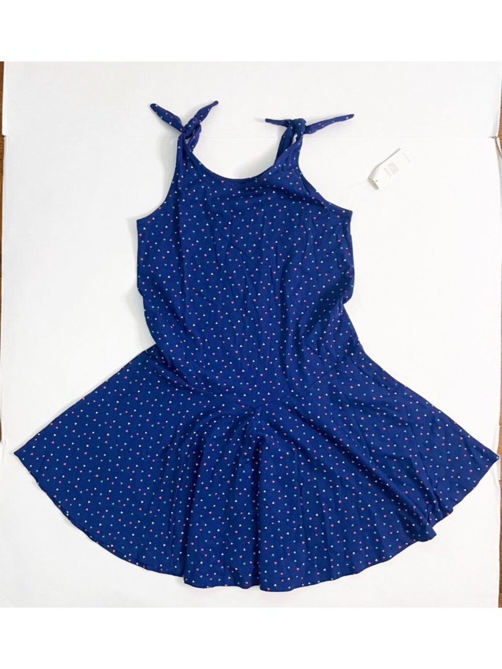 NWT Tea Collection Blue Shoulder-Tie Sun Dress, Size 16